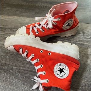 Women’s Converse Chuck Taylor All Star Lugged Platform Sneakers, Orange, Size 8